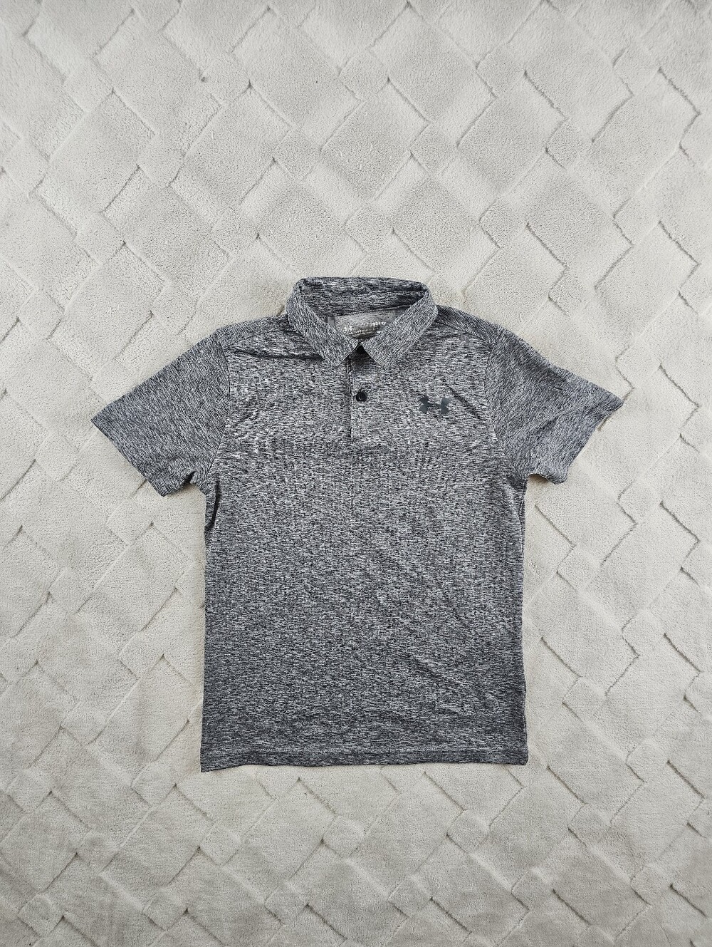Under Armour Youth Short Sleeve Polo Shirt Boys Medium Gray